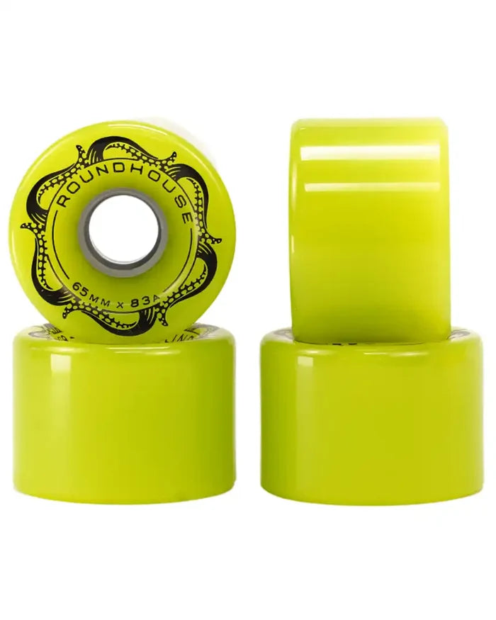 Roundhouse Slick 83A Longboard Wheels - Green Glo