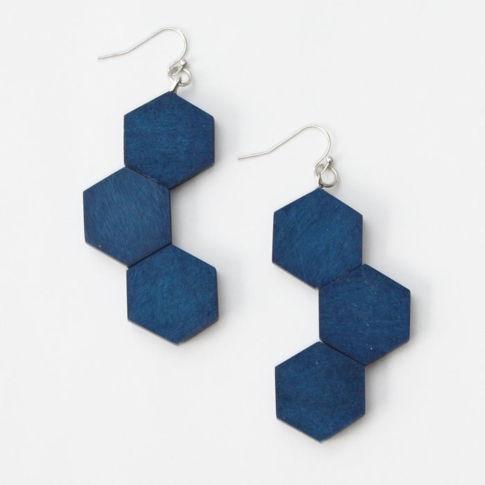 Royal Hexy Earrings - Sylca Designs - Chunky Jewelry