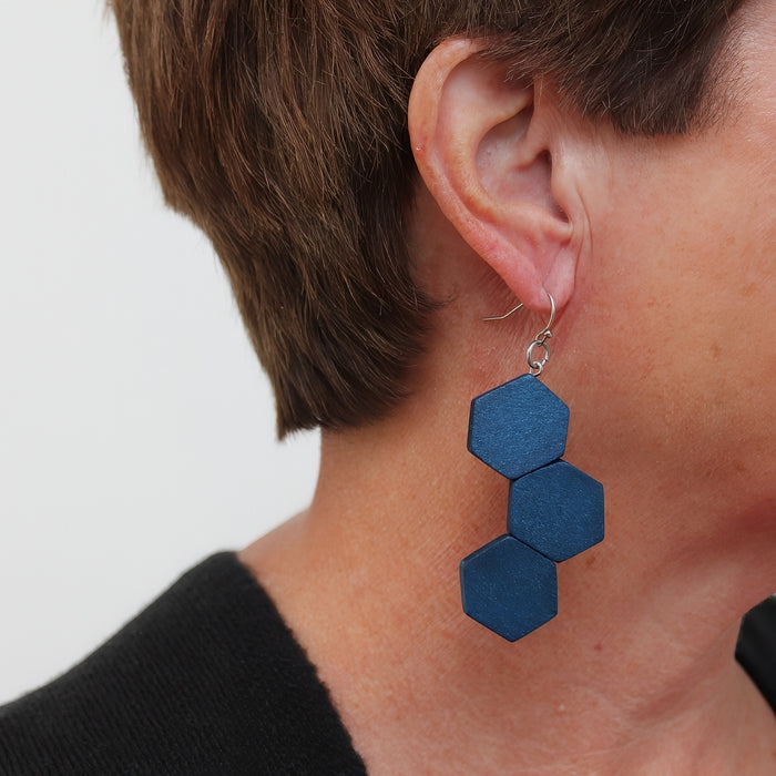 Royal Hexy Earrings - Sylca Designs - Chunky Jewelry