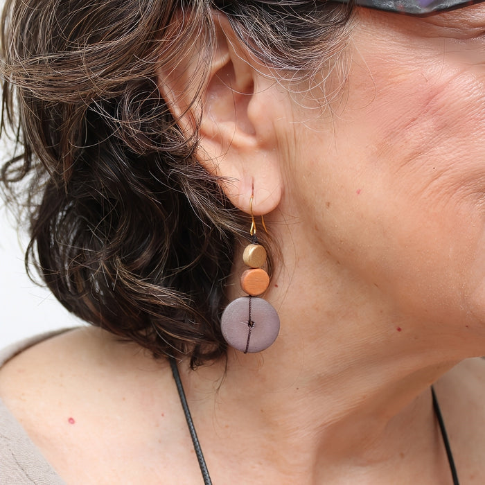 Rust Cerelia Splendor Earrings - Sylca Designs - Chunky Jewelry