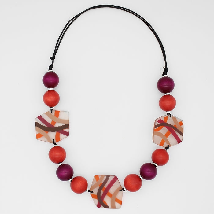 Saffron Mixed Media Necklace - Sylca Designs - Chunky Jewelry
