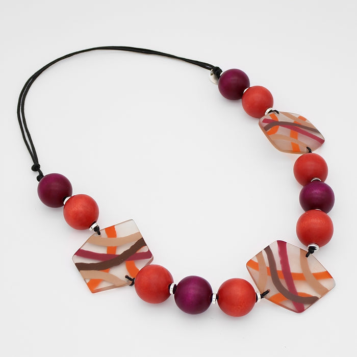 Saffron Mixed Media Necklace - Sylca Designs - Chunky Jewelry