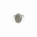 Salt and Silver Baroque Pearl Ring Medium