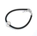 Sandswept Shores pearl neoprene bracelet with freshwater pearl and sterling silver clasp