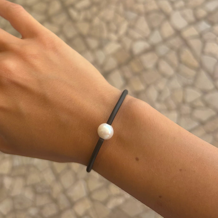 Lush Designs pearl neoprene bracelet designed in Broome Western Australi