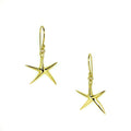 Sandswept Starfish Earrings Gold crafted in premium gold vermeil over sterling silver featuring detailed coastal starfish designs.