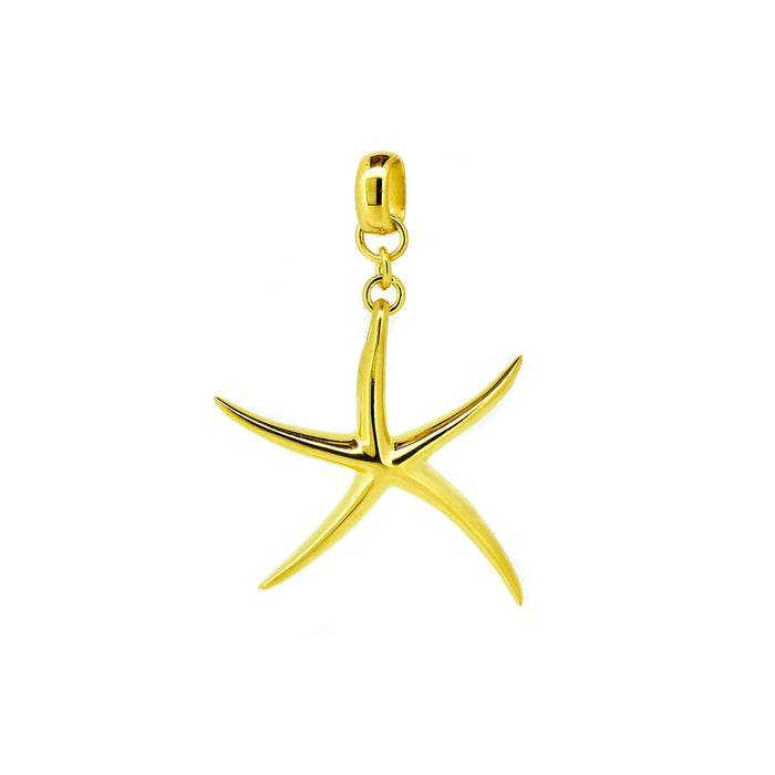 Gold starfish pendant