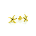 gold starfish studs