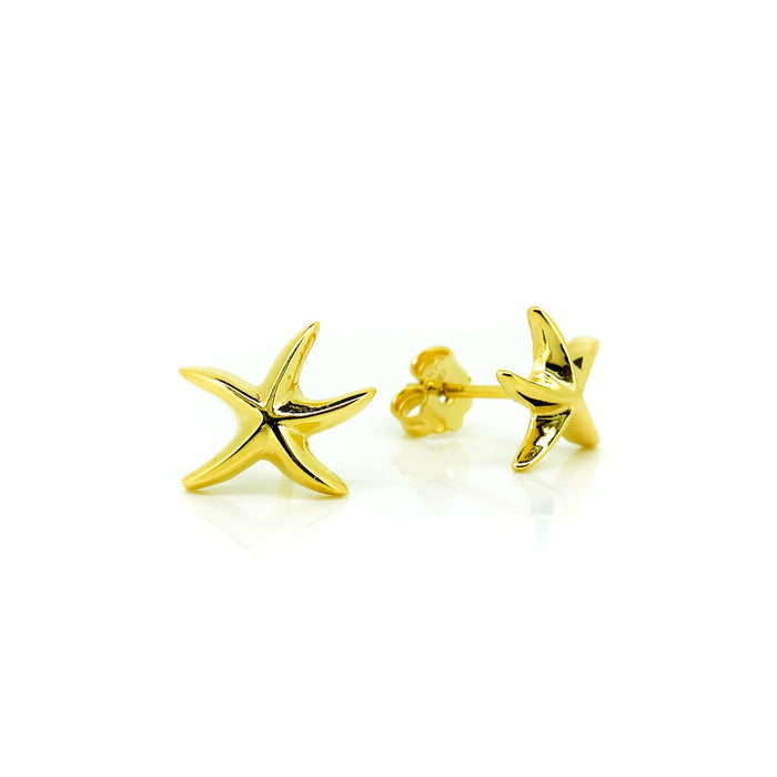 gold starfish studs