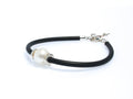 Sandy Silver Detail Pearl Adjustable Neoprene Bracelet