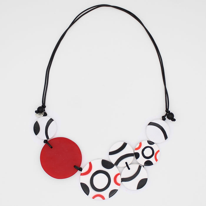 Scarlet Noir Resin Necklace - Sylca Designs - Chunky Jewelry