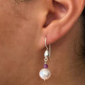 Sea Dreams Pearl Earrings Amethyst
