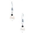 black garnet pearl earrings