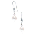 Sea Dreams Pearl Earrings Rose Quartz