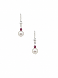 Sea Dreams Pearl Earrings Ruby