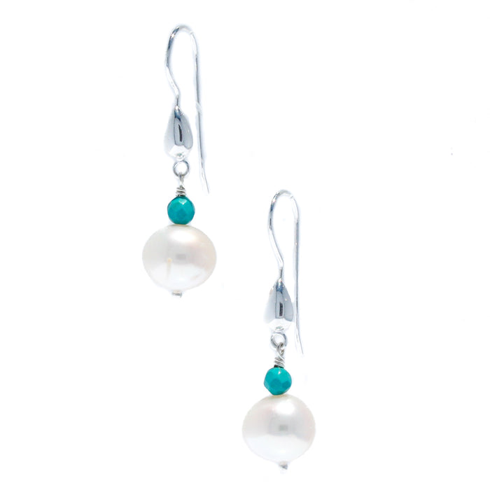 Sea Dreams Pearl Earrings Turquoise