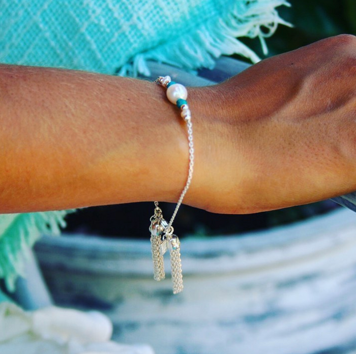 pearl tassel bracelet