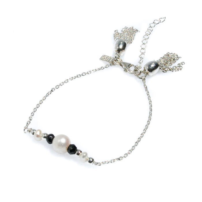 silver tassel bracelet