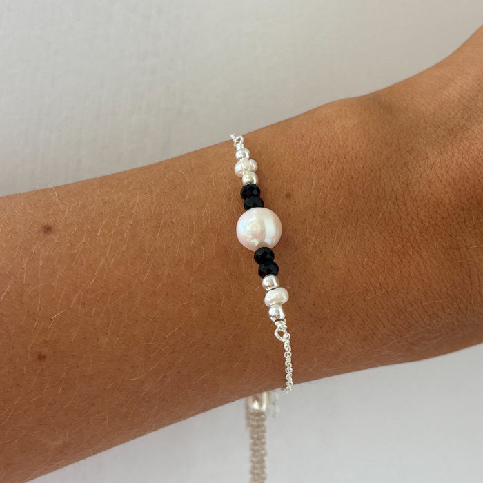 silver tassel bracelet
