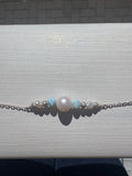 Sea Dreams Pearl Tassel Bracelet Larimar – Coastal Pearl Bracelet Australia | Lush Designs Jewellery