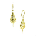 sea embrace pearl earrings gold