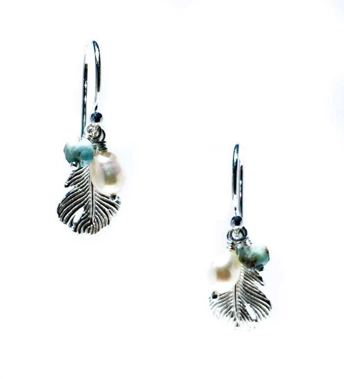 boho larimar earrings