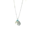 Sea Gypsy Larimar Pearl Necklace in 925 sterling silver featuring genuine Larimar gemstones and freshwater pearls