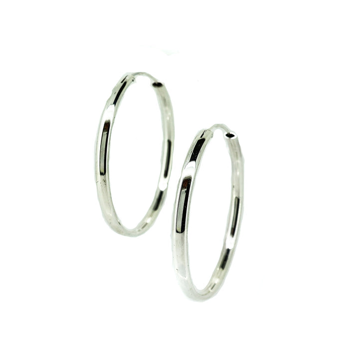 40mm flat sterling silver hoop earrings Australian jewellery