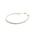 dainty neaded pearl and silver bracelet