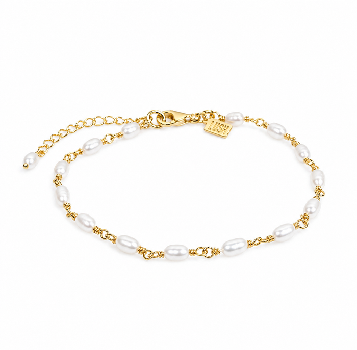 Seaside Bliss Pearl Bracelet Gold Vermeil with genuine freshwater pearls and premium 925 sterling silver, designed in Broome Western Australia