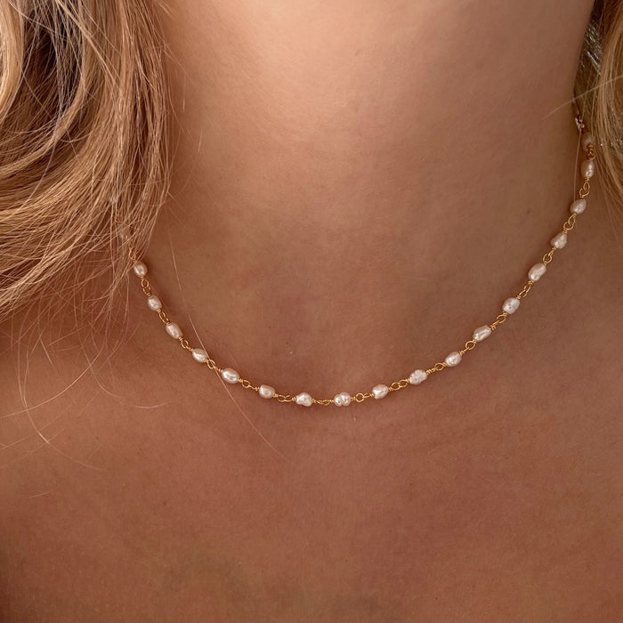 dainty seaside bliss pearl bracelet in gold vermeil by lush designs jewellery broome