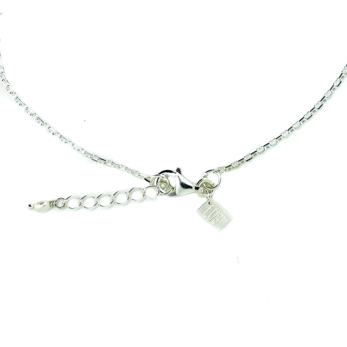 Seaside Glow Pearl Anklet Silver -Sterling Silver Anklet with Freshwater Pearl
