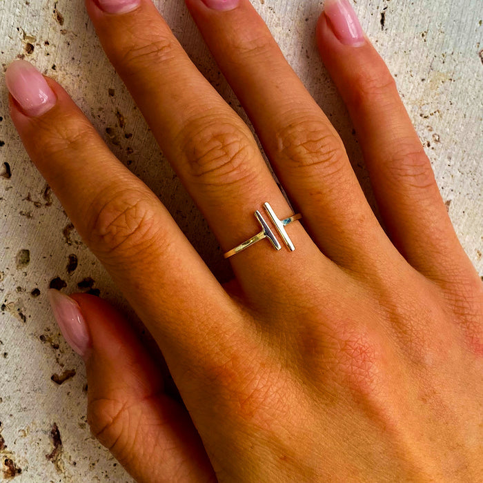 Seaside Horizon Silver Ring