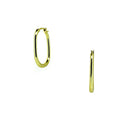 Seaside Oval Hoop Earrings Gold | Gold Vermeil Hoop Earrings