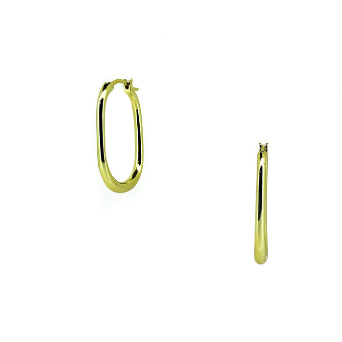 Seaside Oval Hoop Earrings Gold | Gold Vermeil Hoop Earrings