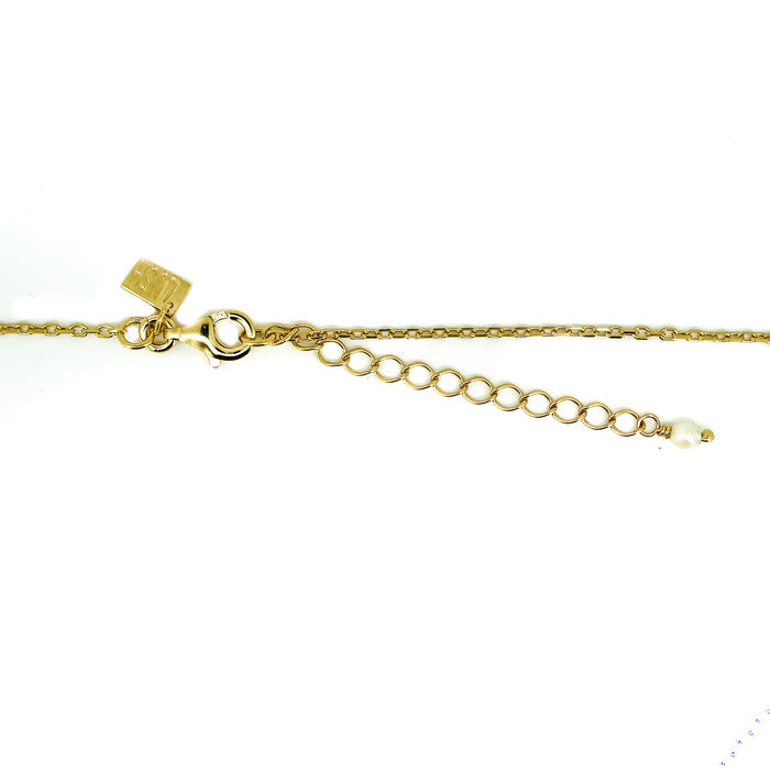 dainty gold starfish necklace with pearl