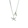 Sea star pearl dainty necklace in sterling silver with freshwater pearl