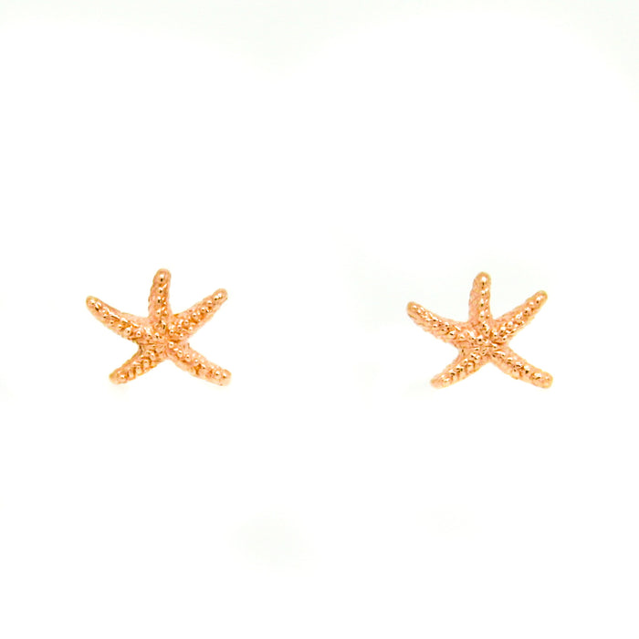 starfish studs rose gold