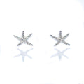 Sterling silver seastar stud earrings inspired by coastal Australian beach style designed in Broome Western Australia