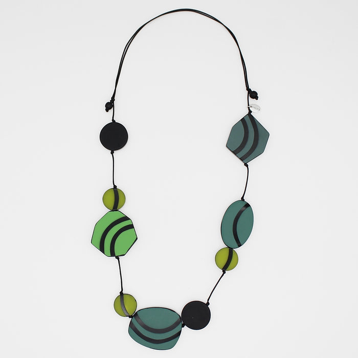 Shades of Green Lainey Statement Necklace - Sylca Designs - Chunky Jewelry
