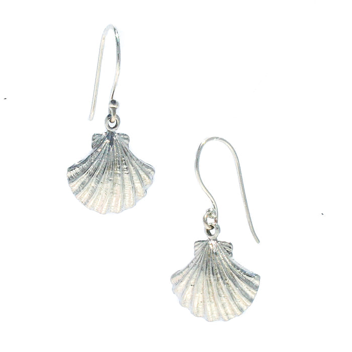 Sterling silver shell hook earrings