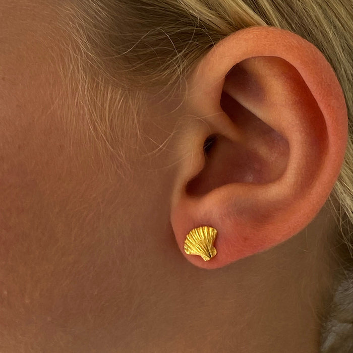 Shell Studs Gold | Gold Vermeil Ocean Studs