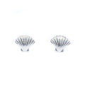 Sterling silver shell stud earrings minimalist coastal jewellery Australia