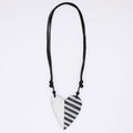 Silver and Black Anastasia Heart Pendant - Sylca Designs - Chunky Jewelry