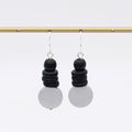 Silver and Black Dusk Earrings
