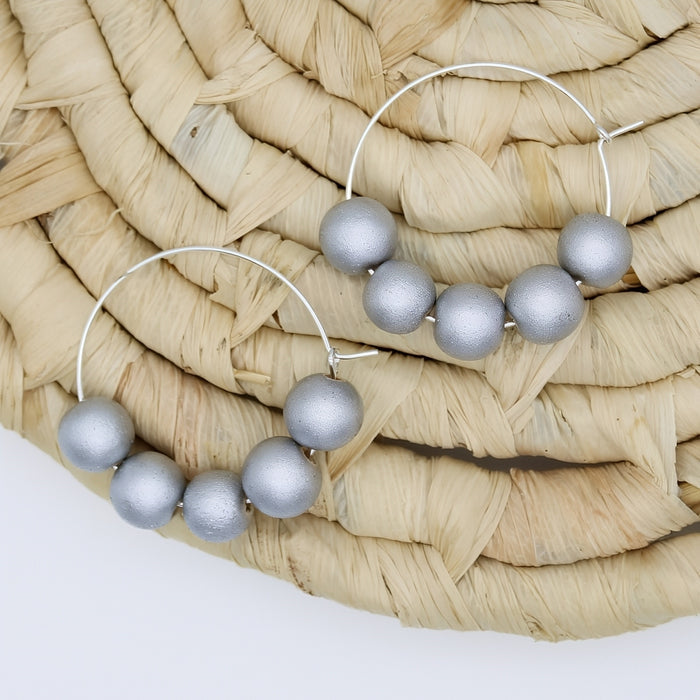 Silver Hoop Dangle Earring - Sylca Designs - Chunky Jewelry
