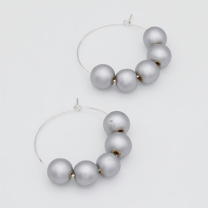 Silver Hoop Dangle Earring - Sylca Designs - Chunky Jewelry