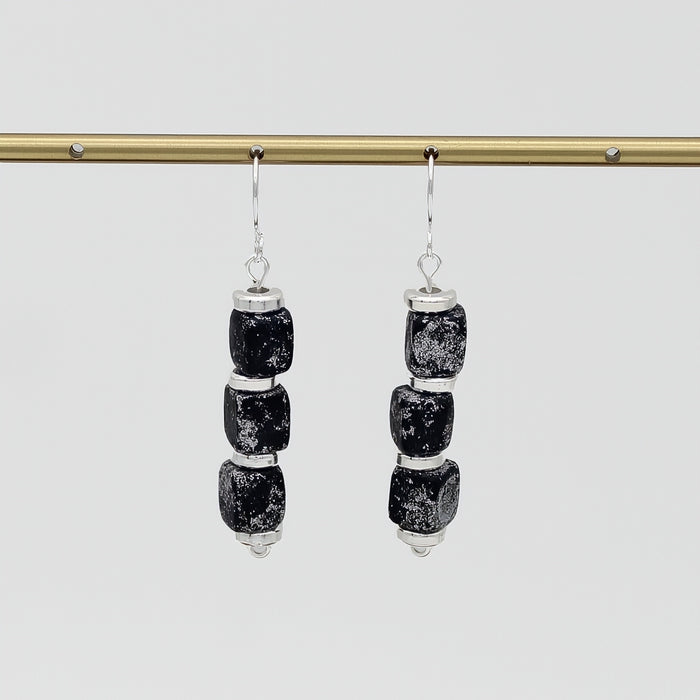 Silver Inspire Bead Earring - Sylca Designs - Chunky Jewelry