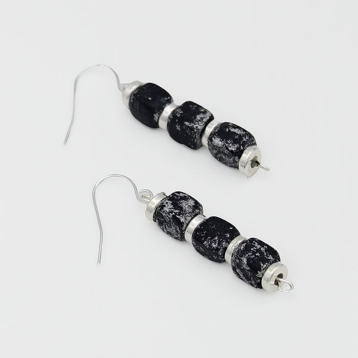 Silver Inspire Bead Earring - Sylca Designs - Chunky Jewelry