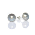 12mm silver pearl stud earrings in sterling silver